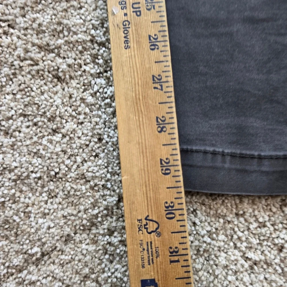 Banana Republic Lived-In Chino Pants Mens 33x32 Gray Skinny Fit Stretch Casual